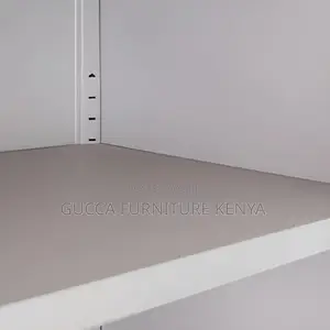 Cabinets: Steel 2-Door File Clean-Line White Office Cabinet