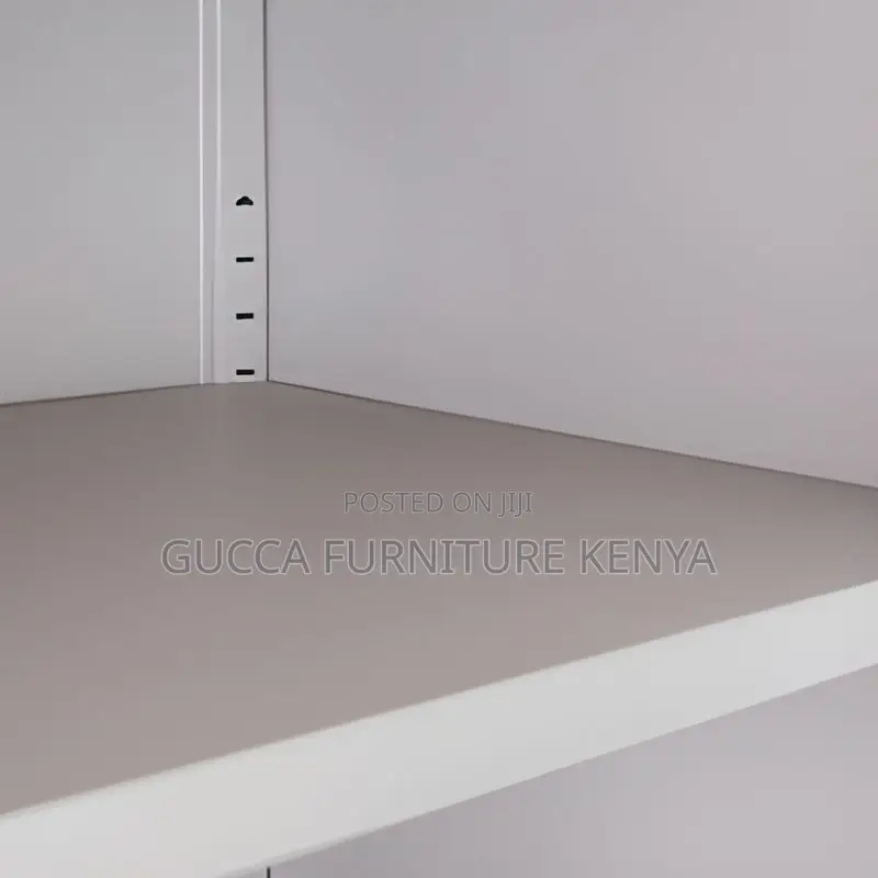 Cabinets: Steel 2-Door File Clean-Line White Office Cabinet