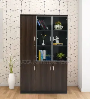 Cabinets: File Cabinet in Dark Brown Colour With 3 Doors