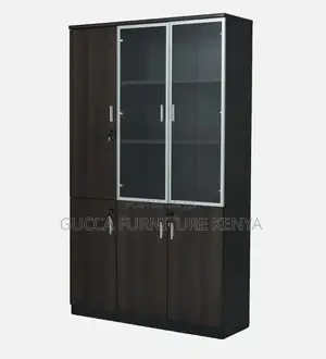 Cabinets: File Cabinet in Dark Brown Colour With 3 Doors