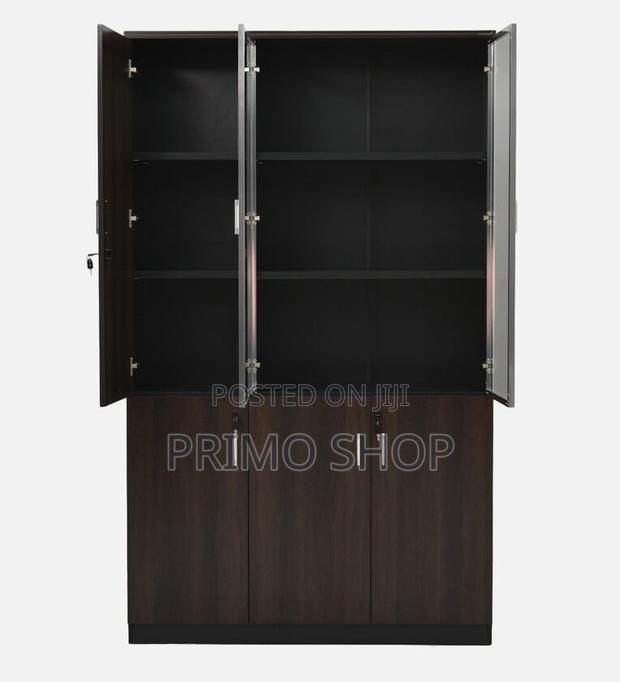 Cabinets:File Cabinet in Dark Brown Colour With 3 Doors - thumbnail 3