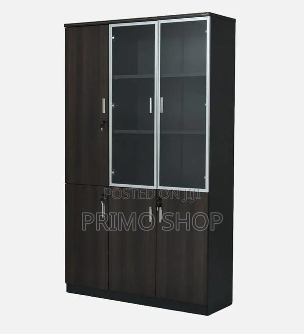 Cabinets:File Cabinet in Dark Brown Colour With 3 Doors - thumbnail 5