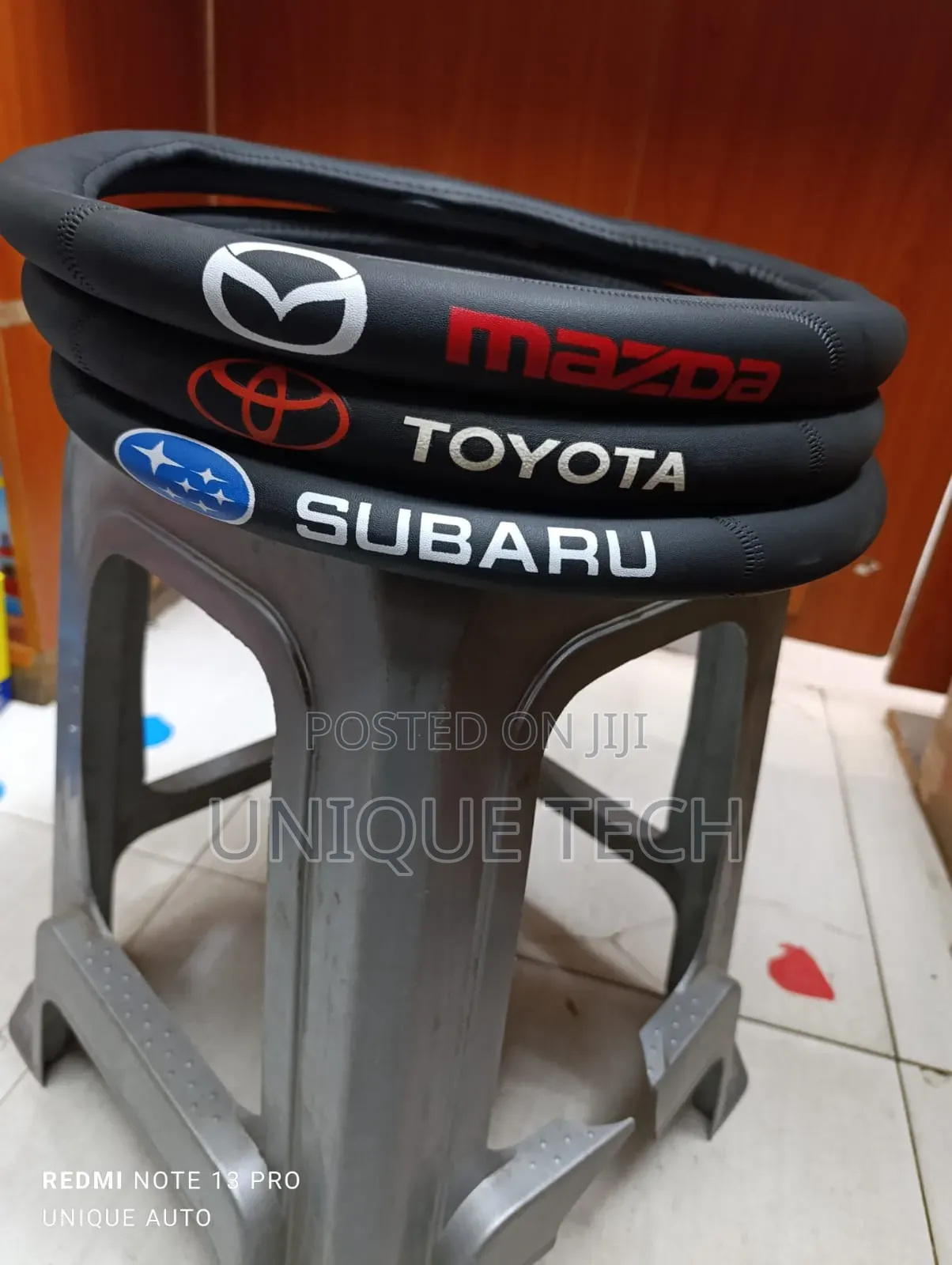 Leather Steering Wheel Cover, Anti-Slip Wear-Resistant