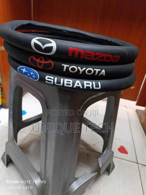 Leather Steering Wheel Cover, Anti-Slip Wear-Resistant