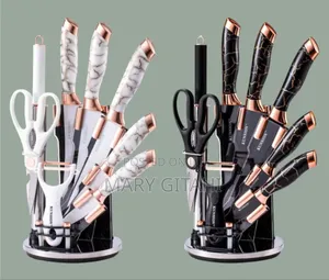 9pcs Dieo Kitchen Knife Set Marble Available