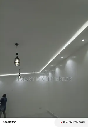 Gypsum Ceilings/Office Partitioning/Snake And Down Light
