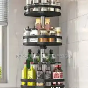  360° Rotating Kitchen Bathroom Storage Rack Oil