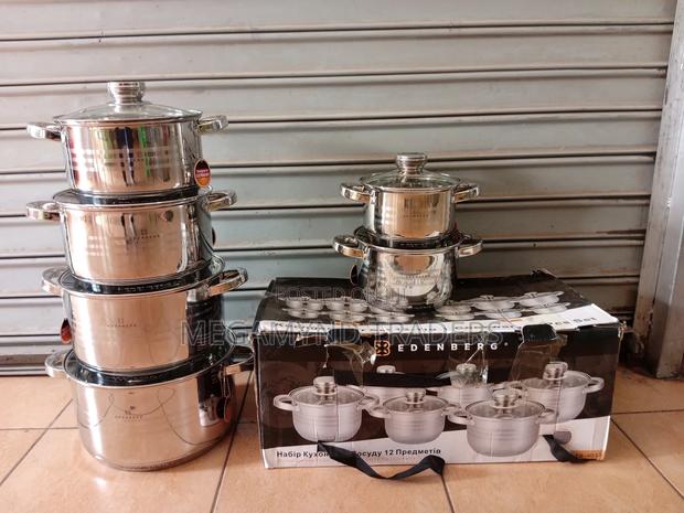 Edenberg Stainless Steel Sufuria/ 12pc Induction Sufuria
