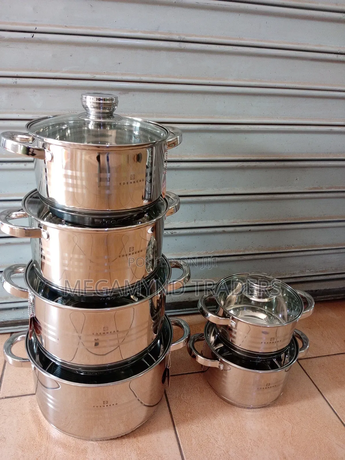 Edenberg Stainless Steel Sufuria/ 12pc Induction Sufuria