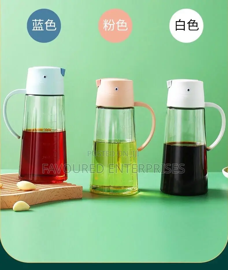 Glass Oil Can 630ml Unique