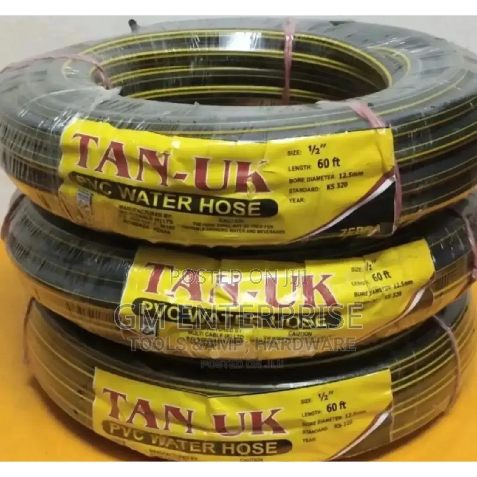 1/2*60 Tan UK Zebra Hose Pipe