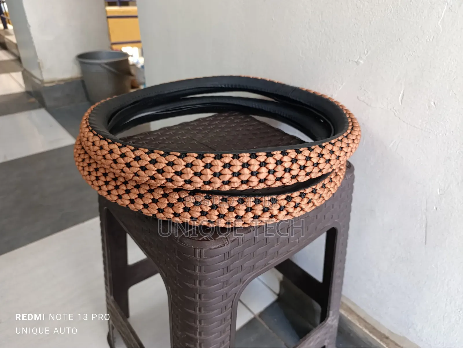 Premium Thread Design Steering Cover