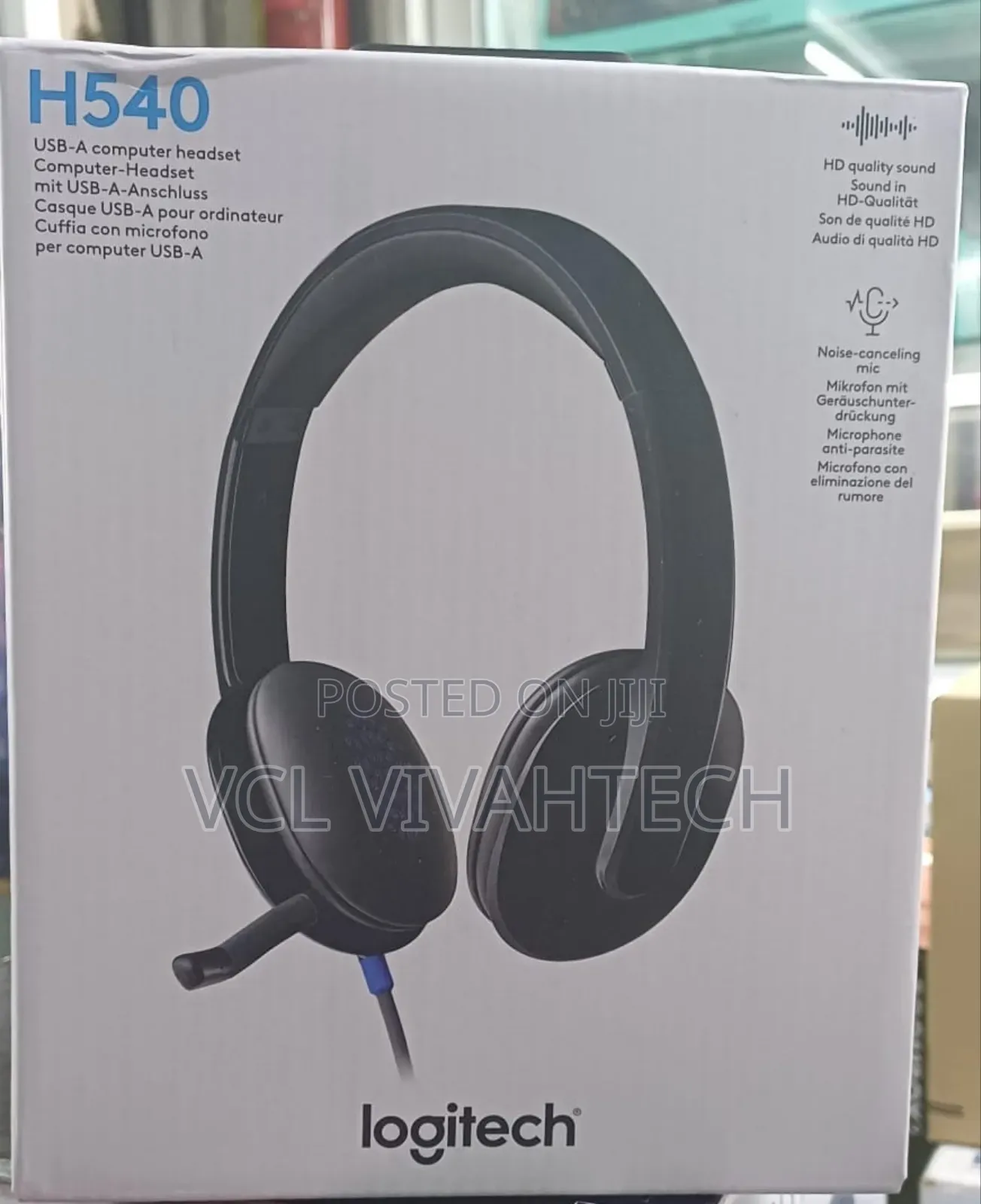 Logitech H540 Usb Headset With Noise-Canceling Mic -
