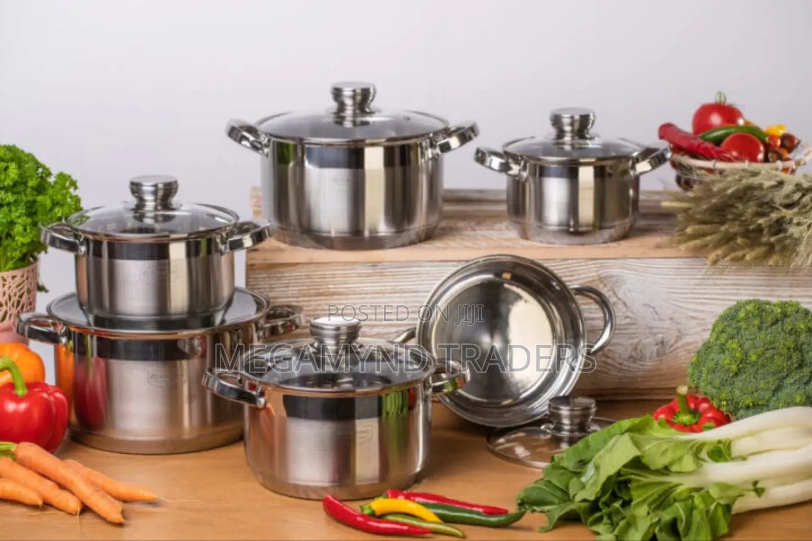 Edenberg Stainless Steel Sufuria/ 12pc Induction Sufuria