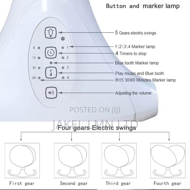 Electric Bluetooth Blue Baby Swing, With a Remote - thumbnail 2