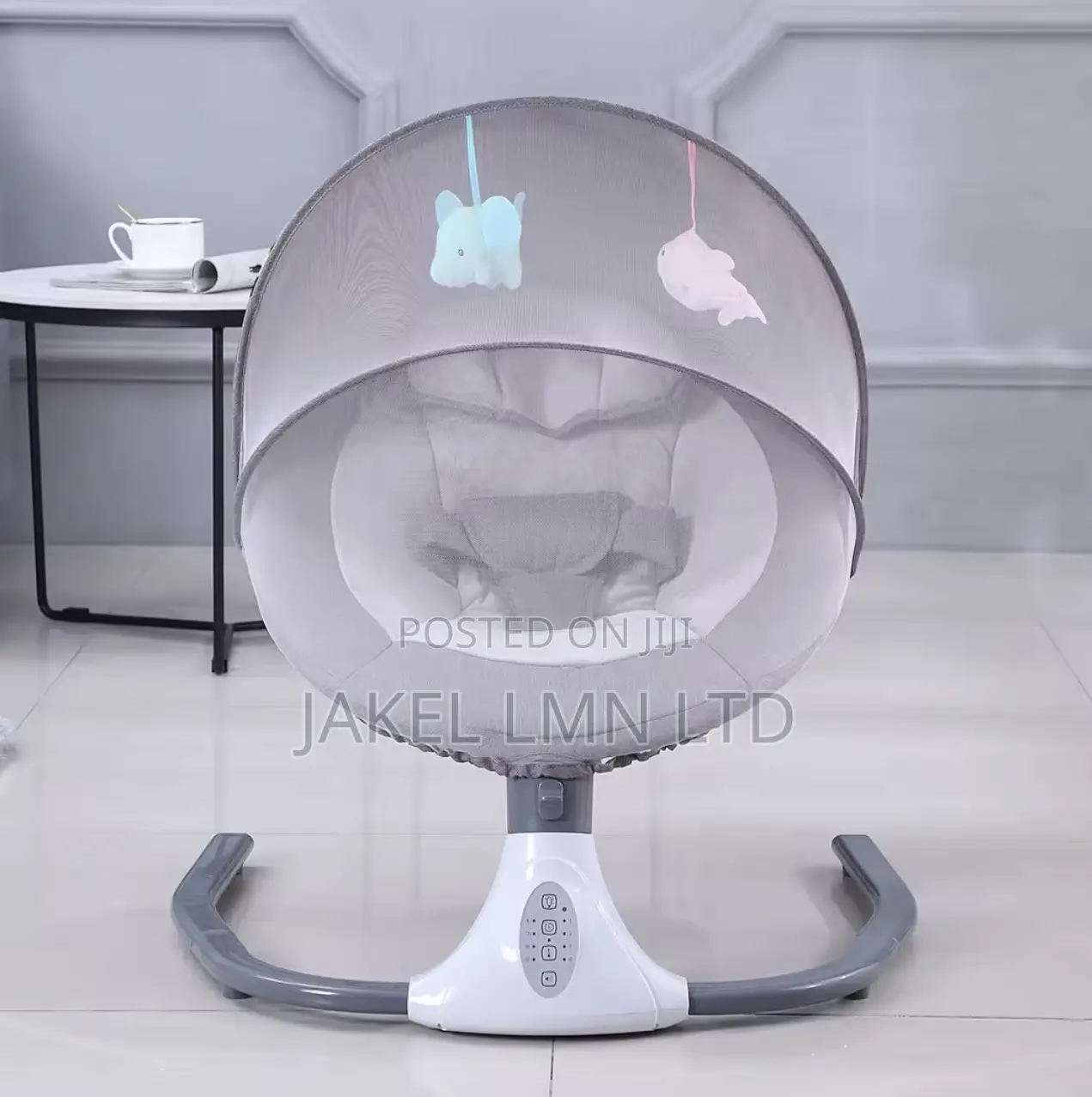 Electric Bluetooth Grey Baby Swing - With a Remote