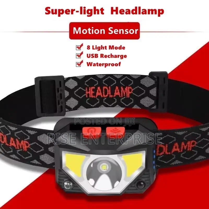 Waterproof Rechargeable Headlight With 2 Colord
