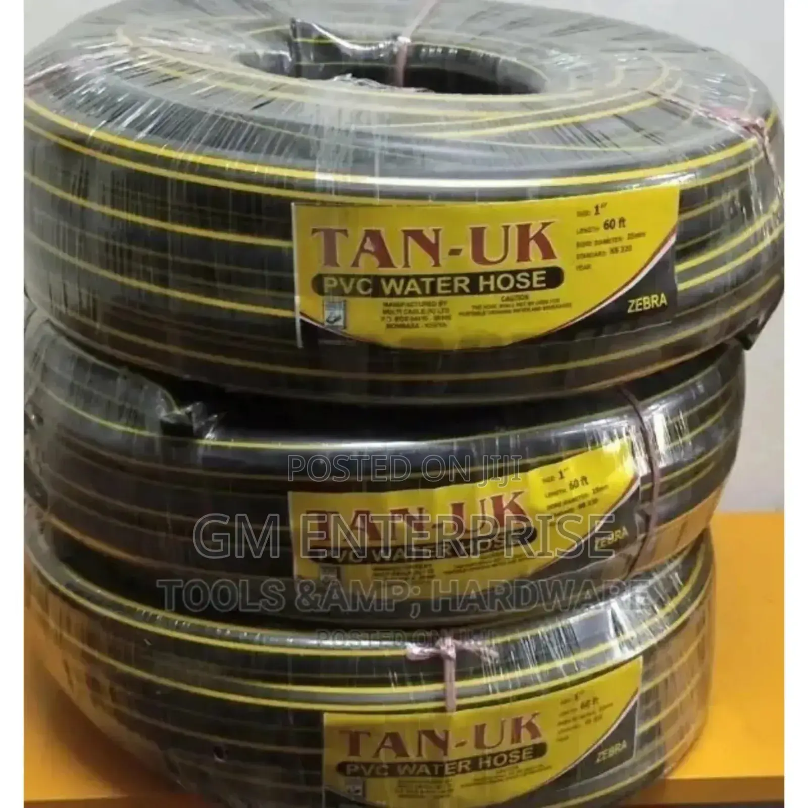 1*60 Tan UK Zebra Hose Pipe