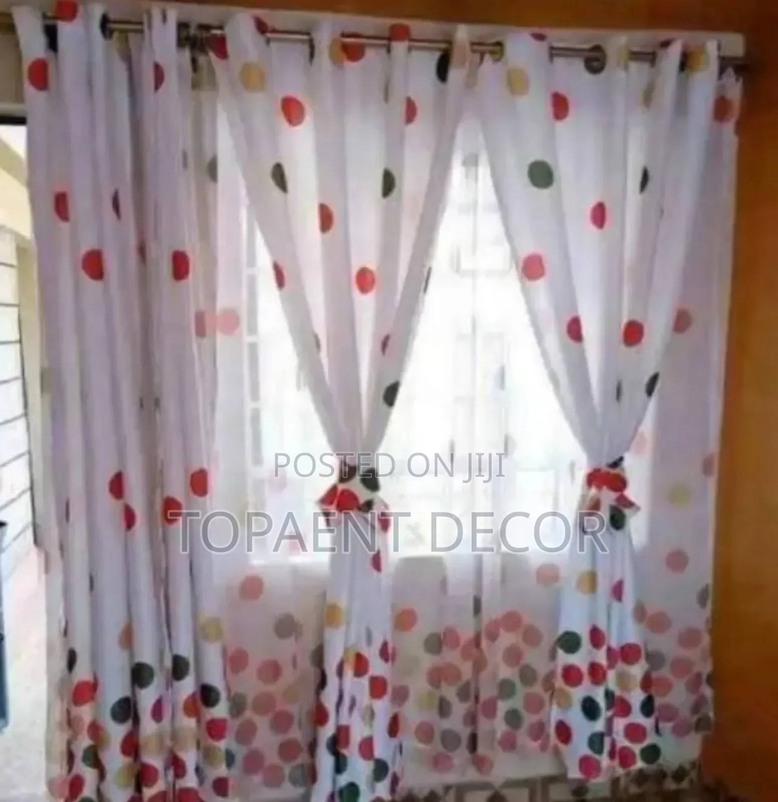 Kitchen Door and Window Flowered Curtains