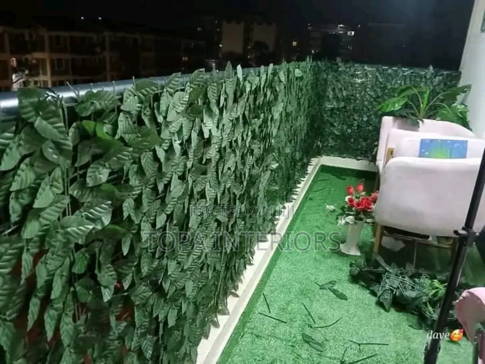 Artificial Green Flowers Balcony Ivy Privacy Fence Flowers
