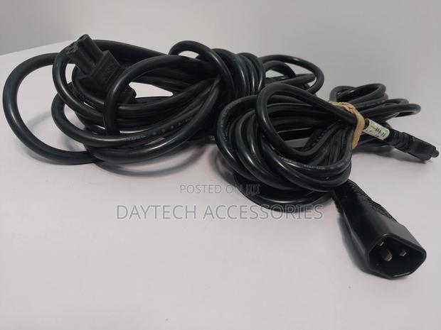 Ex-Uk C5 to C14 Ac Power Cable 3 Pin Iec320 C14 Connector 2m