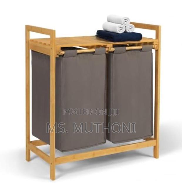 *2 in 1bamboo Laundry Basket*