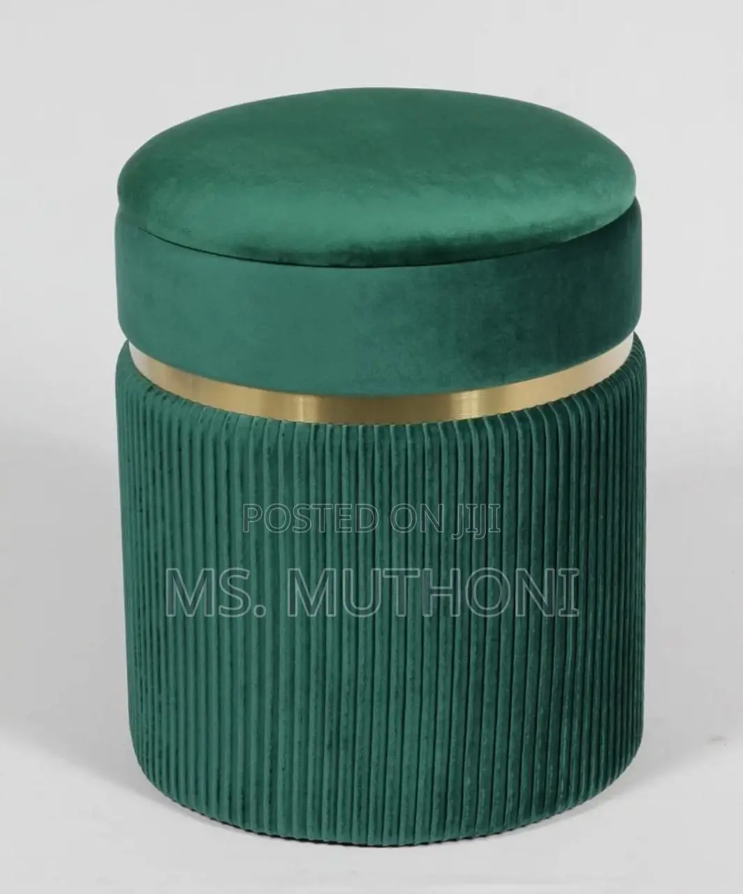 Modern Round Footstool Ottoman With Storage