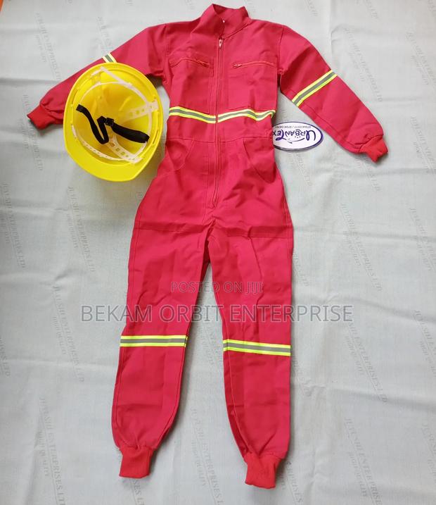 Fire Fighter Overall and Helmet CBC Costume - main view