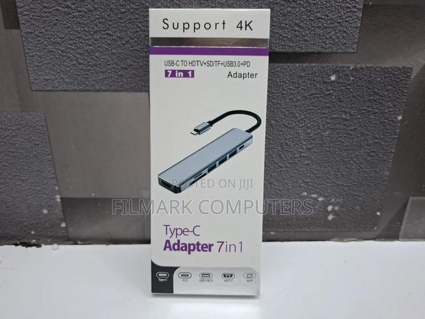 Usb-C to Hdtv+Sd/Tf+Usb3.0+Pd Adapter Type-C Adapter 7 in 1