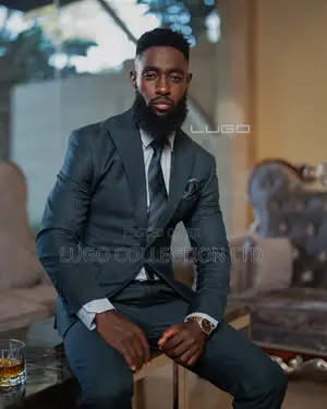 Men Suit Checked Dark Slate Green Suit