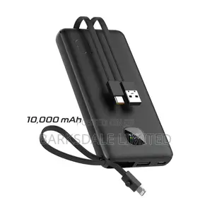 20000 Mah 10000 Powerbank Black Led Display Type C Lightning