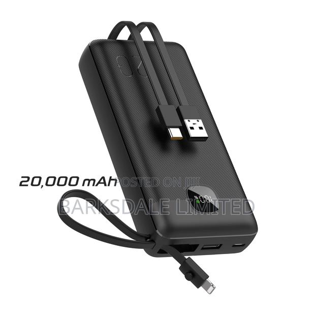 20000 Mah 10000 Powerbank Black Led Display Type C Lightning