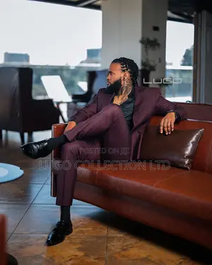 Men Suits Burgundy Slim Fit Suit