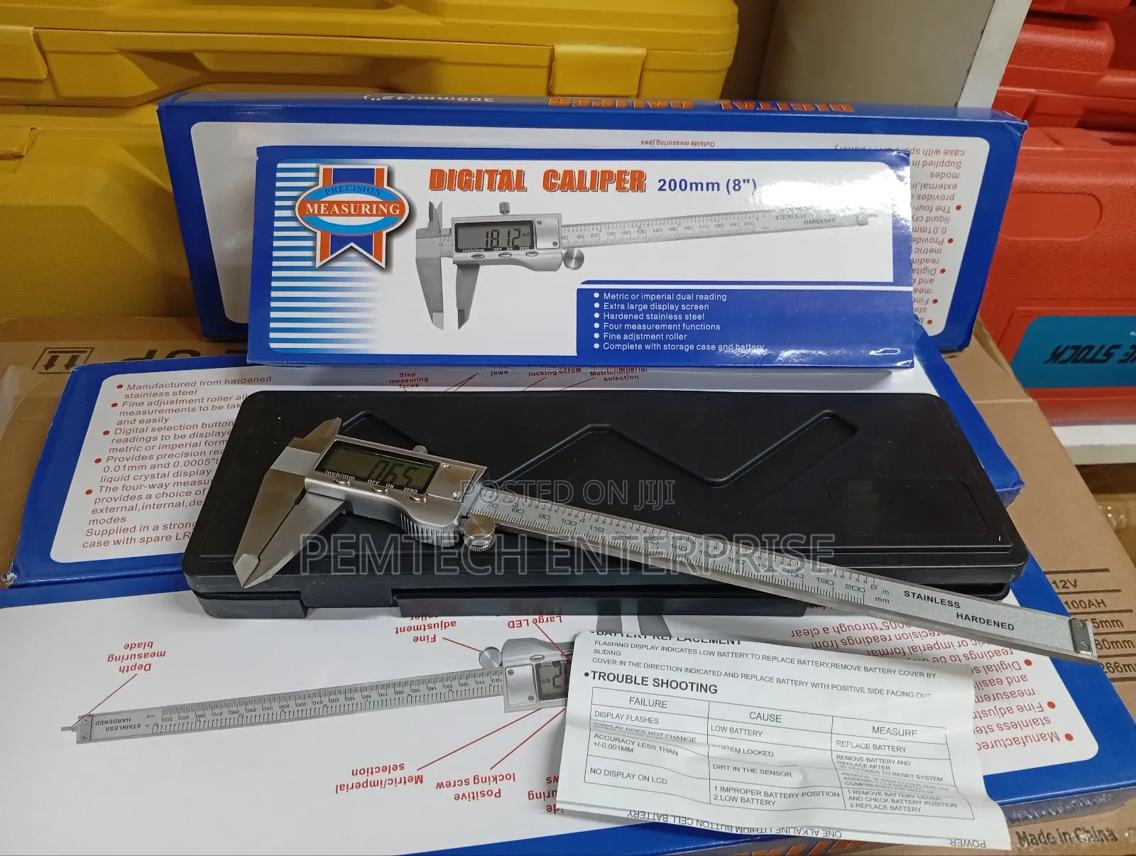 8" Digital Stainless Steel Vernier Caliper