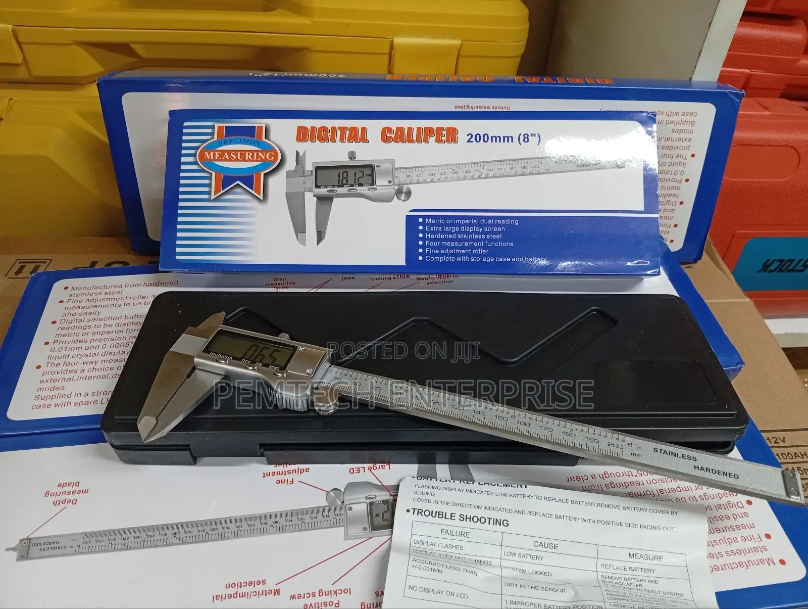 8" Digital Stainless Steel Vernier Caliper