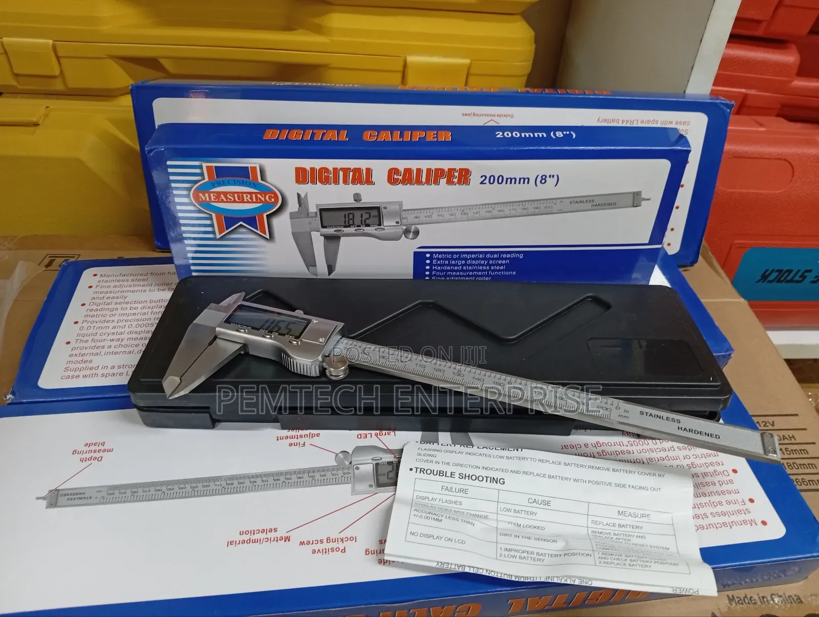 8" Digital Stainless Steel Vernier Caliper
