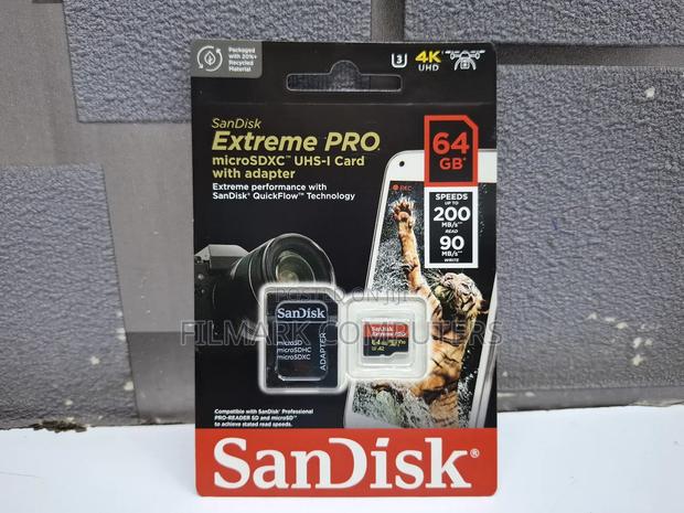 Sandisk 64GB Extreme PRO Micro SDXC Card + SD Adapter