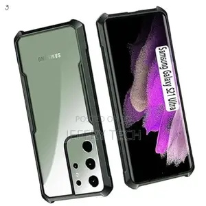 SAMSUNG GALAXY S21 ULTRA Back Cover Case - Black Transparent