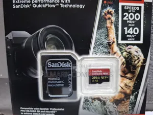 Sandisk 256GB Extreme PRO Microsd UHS-I Card With Adapter