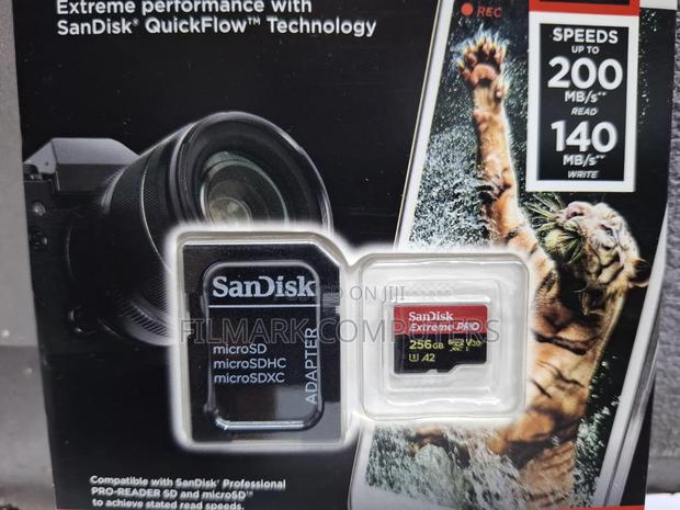 Sandisk 256GB Extreme PRO Microsd UHS-I Card With Adapter - thumbnail 2