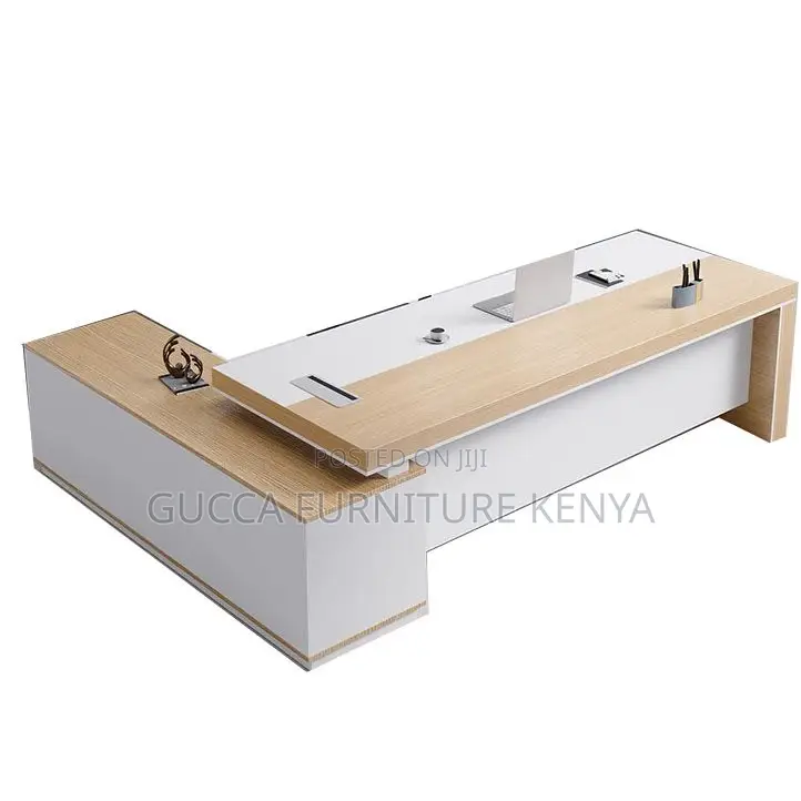 Office Tables:160cm L-Shape Refined Wood Writing Desk