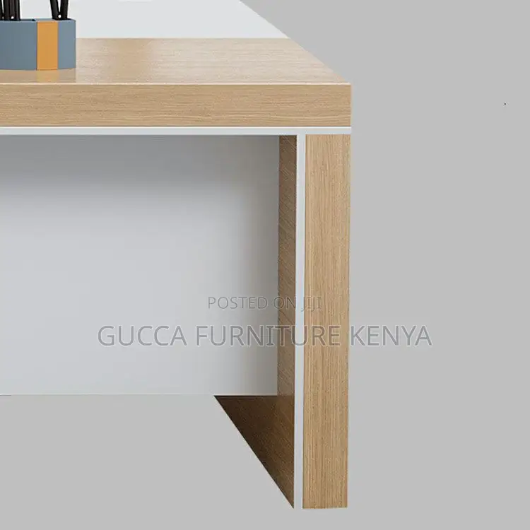 Office Tables:160cm L-Shape Refined Wood Writing Desk