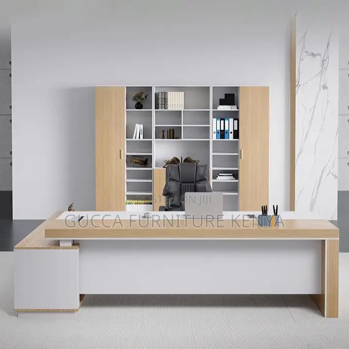 Office Tables:160cm L-Shape Refined Wood Writing Desk