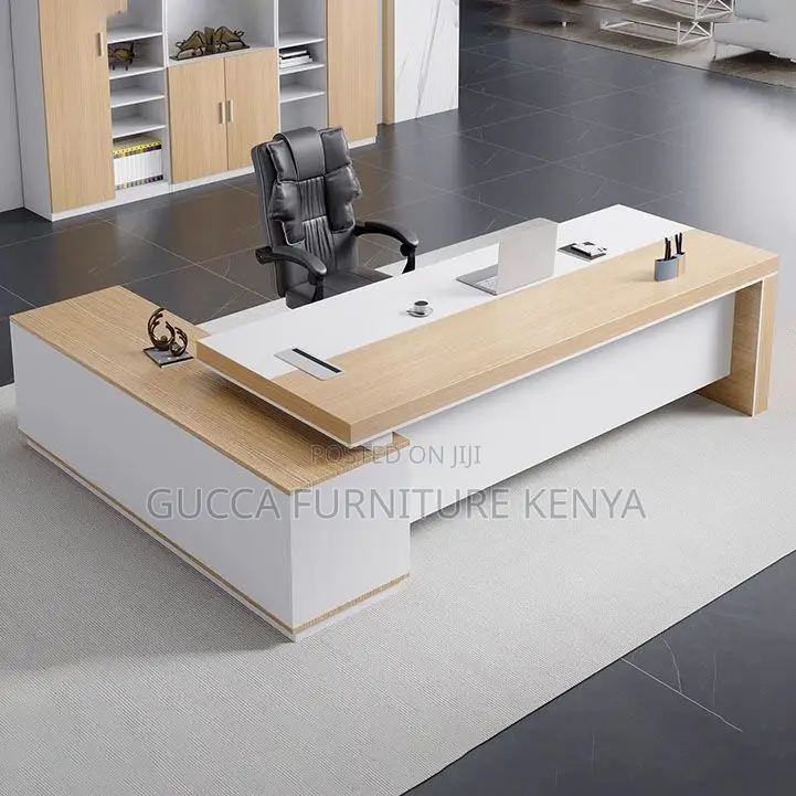 Office Tables:160cm L-Shape Refined Wood Writing Desk
