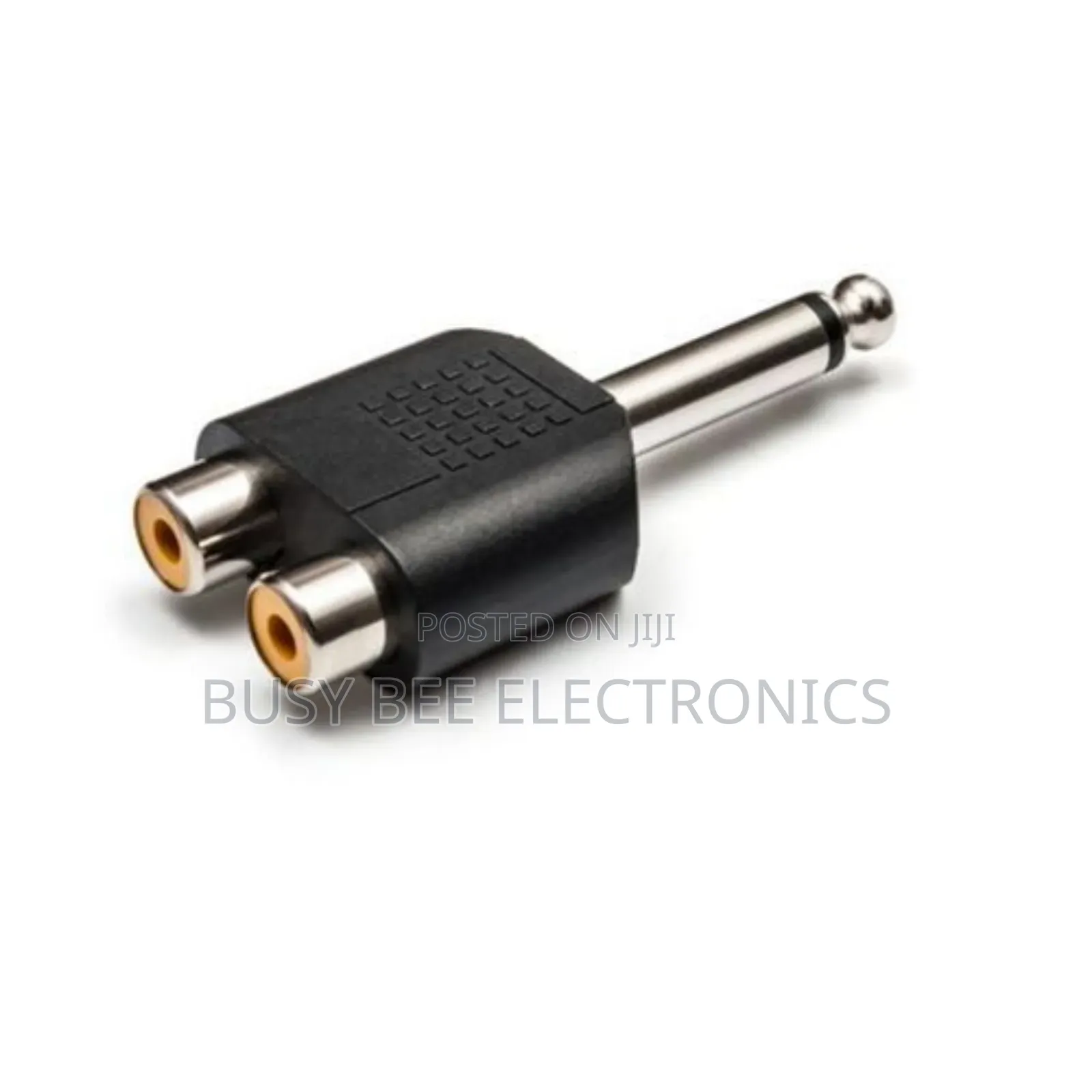 6.35 MM Mono Male Jack to Dual 2 RCA Female