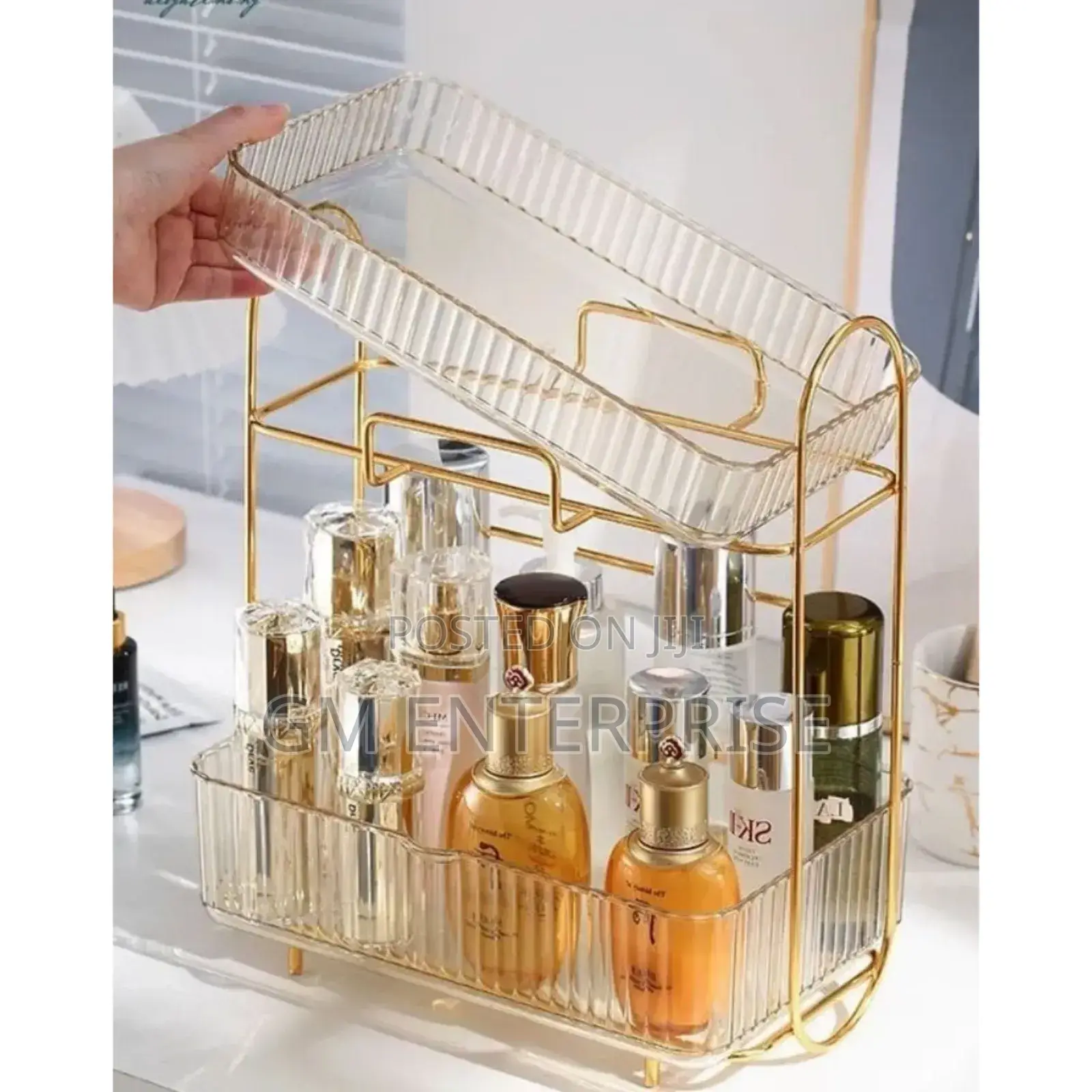 *Acrylic Double Layer Cosmetic Organizer