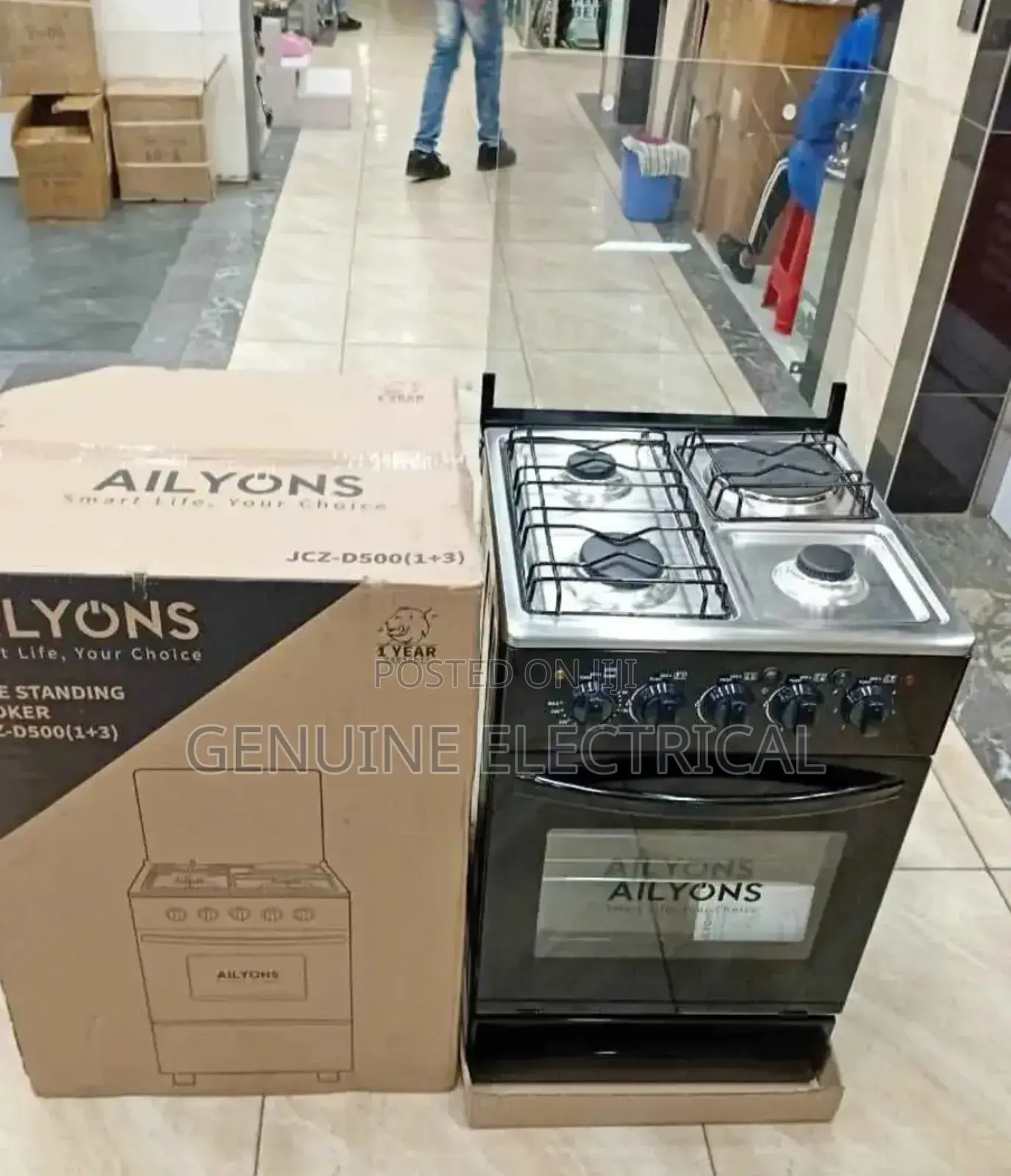 Ailyons Cooker 50*55 With Oven Black
