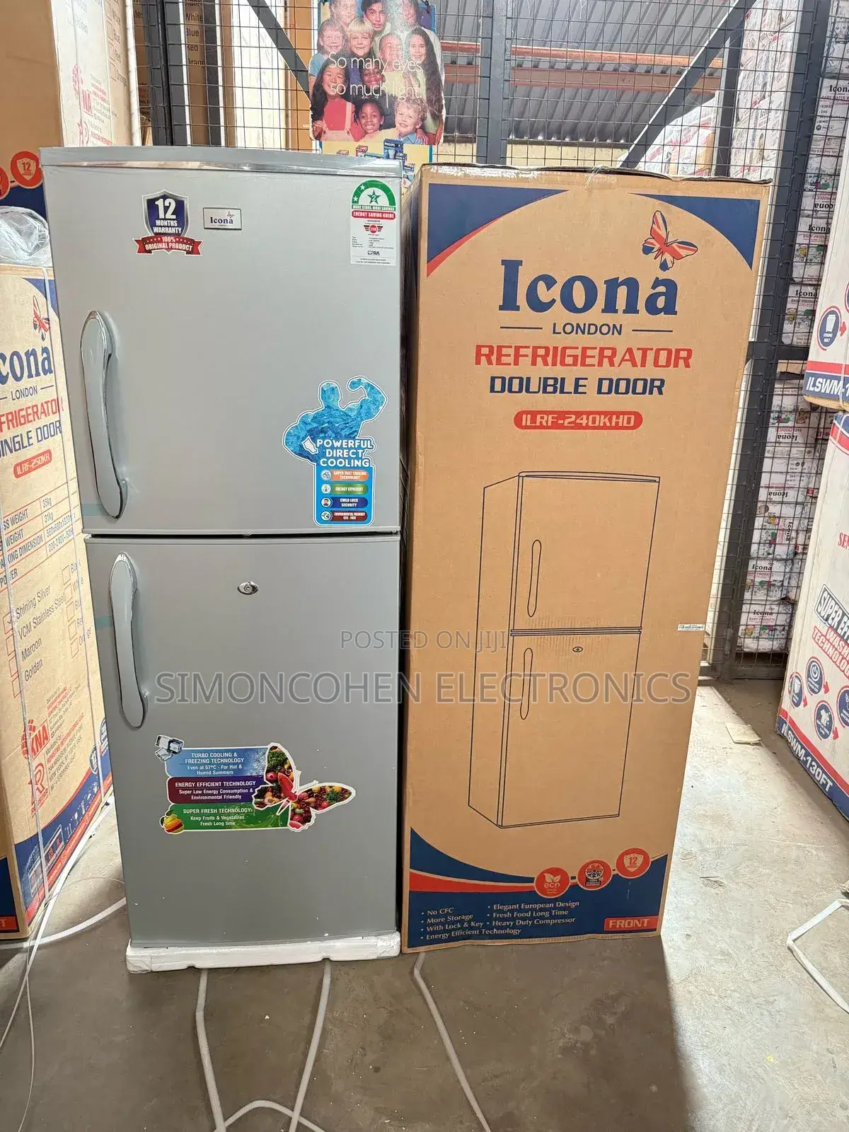 Icona 225 Litres Double Door Refrigerator With Handle