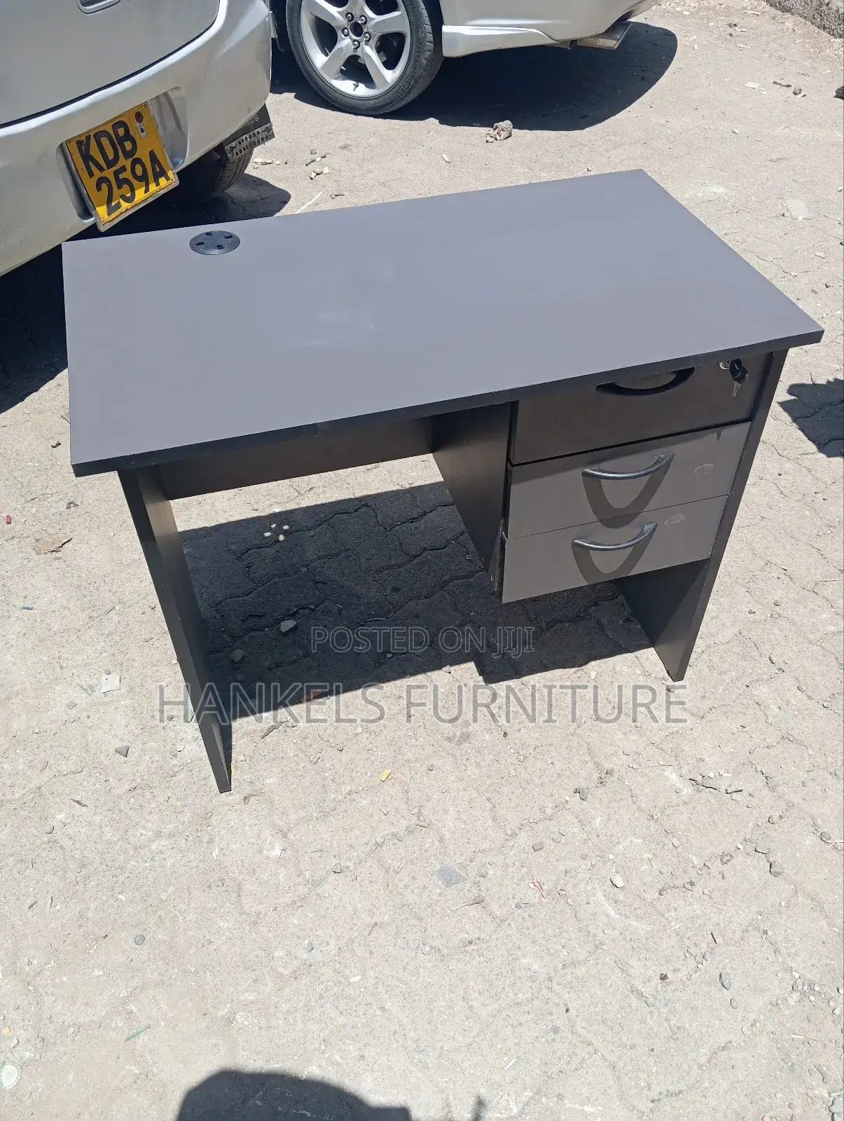 90 Cm Grey Office Desk