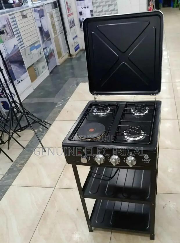 Standing Cooker With Shelves Nunix Full Gas Cooker.